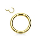 Золотые серьги-кликеры для пирсинга 1.0/8