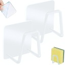 ОРГАНАЙЗЕР НАСТЕННЫЙ ДЕРЖАТЕЛЬ ГУБКИ ДЛЯ РАКОВИНЫ, СТАЛЬ, НЕИНВАЗИВНЫЙ, САМОКЛЕЯЩИЙСЯ