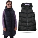 КУРТКА БЕЗРУКАВКА ДЛЯ ДЕВОЧЕК 4F КУРТКА СТЕГАНЫЙ ЖИЛЕТ, ДЛИННАЯ ОСЕНЬ AW24F130