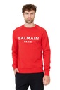BALMAIN Červená mikina Printed Sweatshirt S