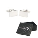 Серебряные ПРЯМОУГОЛЬНЫЕ запонки для рубашек