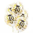 Воздушные шары с золотыми украшениями из конфетти на 40-летие x15
