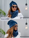 КРАСИВЫЙ Комплект шапка-бини + шарф, 20 цветов
