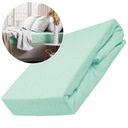 Простынь на резинке 200х220 махровая COTTON TERRY светло-зеленый цвет морской волны