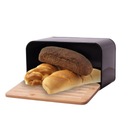 ХЛЕБОПЕКАРЬ СТАЛЬНОЙ КОНТЕЙНЕР ДЛЯ ХЛЕБА БАМБУКОВАЯ РАЗДЕЛОЧНАЯ ДОСКА