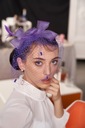 Головной убор Fascinator с вуалью и бантом