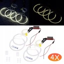 4 PCS SEGMENTS CCFL BMW ROULEMENT EYES BMW E46 YEUX ANIOLA 2 CV 131MM 146MM BLANCphoto 12