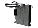Torba shopperka, czarna praktyczna torebka damska Waga produktu z opakowaniem jednostkowym 0.5 kg