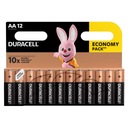 12 ЩЕЛОЧНЫХ БАТАРЕЙ DURACELL AA LR6 в блистерной упаковке