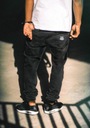 Pánske džínsové NOHAVICE Jogger so sťahovákom Čierne Jigga Pohodlné Čierne M Dominujúca farba čierna