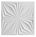 Стеновая панель Стеновые панели Гостиная 3D ПВХ Твердый 50x50см Блестящий Белый Белый
