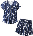 Dámsky pyžamový set, letná krátka nočná bielizeň,odevy domáce oblečenie Dĺžka pod kolená
