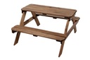 Стол для пикника со скамейками, садовый стол, деревянный стол для детей 1-4 лет.