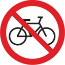 Фольгированная наклейка - No Cycling 5x5 см
