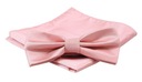 Мужской галстук-бабочка с нагрудным платком - POWDER PINK - ALTIES
