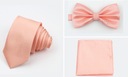 Комплект мужской галстук-бабочка+галстук+нагрудный платок, оранжево-розовый