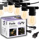 СВЕТИЛЬНАЯ САДОВАЯ ГИРЛЯНДИЯ 20м + 20x СВЕТОДИОДНЫЕ ЛАМПОЧКИ E27 - ВОДОНЕПРОНИЦАЕМОСТЬ IP65