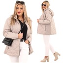 KURTKA PRZEJŚCIOWA DAMSKA Z KAPTUREM LEKKA PIKOWANA OVERSIZE DUŻE ROZMIARY