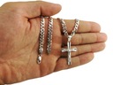 Мужская цепочка из серебра 925 пробы 5 мм с гравировкой креста для мужчин