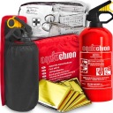 АВТОМОБИЛЬНЫЙ ПОРОШКОВЫЙ ОГНЕТУШИТЕЛЬ BC 1 КГ + ПЕРВЫЙ КОМПЛЕКТ + РУЧКА БАГАЖНИКА на липучке