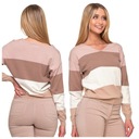 ЖЕНСКИЙ СВОБОДНЫЙ ДЖЕМПЕР С ДЛИННЫМ РУКАВОМ, ТОНКИЙ ДЖЕМПЕР ИЗ ВИСКОЗЫ MORAJ, В ПОЛОСКУ, Размер XL