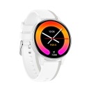 Smartwatch жіночий молодіжний годинник круглий білий світлий сон польське меню