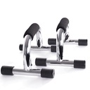 РУЧКА ДЛЯ ТРЕНИРОВКИ ОТЖИМ-АП РУЧКА ТРЕНИРОВОЧНАЯ МЕТАЛЛИЧЕСКИЕ ПОДДЕРЖКИ ХРОМ PUSH UP 2 шт.