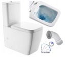КОМПАКТНЫЙ УНИТАЗ БЕЗОБОДКИ, вертикальный + МЕДЛЕННО ЗАКРЫВАЮЩЕЕ СИДЕНЬЕ