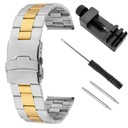 БРАСЛЕТ ДЛЯ ЧАСОВ – 18 ММ, СЕРЕБРО И ЗОЛОТАЯ СТАЛЬ