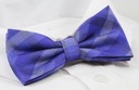Темно-синий галстук-бабочка с нагрудным платком - Alties