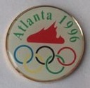 Олимпийский значок Атланты-1996, круглый.