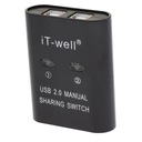 Prepínač USB Sharing Peripheral Switcher Black Séria podwójny przełącznik udostępniania