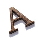 NUMER NA DOM CYFRA LITERA A BRĄZ ANTYK 10,5CM