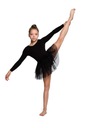 Baletné topánky rytmika balet tanec dlhý rukáv 140 Dominujúca farba čierna