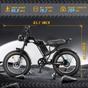 Electric Bike 1000/1500/2000W Powerful Electric Dirt Bike 45MPH 48V 15.6Ah Rodzaj samochód