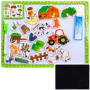 ДЕРЕВЯННАЯ МАГНИТНАЯ ДОСКА ФЕРМА-ПАЗЗЛ