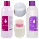 Ацетон + Очиститель 2х1000мл + ватные диски + дозатор