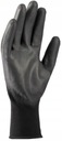 12 PAR Pracovné rukavice Rukavice potiahnuté čiernym polyuretánom veľ.6-XS Hlavný materiál polyester
