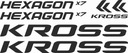 ЗАМЕННЫЕ НАКЛЕЙКИ ДЛЯ KROSS BIKE шестигранные ЦВЕТА