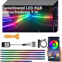 CABLE DE FIBRA ÓPTICA DIOPARA LUMINOSO LED PARA COCHE ILUMINACIÓN RGB 7M AMBIENT EL WIRE 5W1 JUEGO 