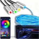 СВЕТОДИОДНАЯ ЛЕНТА EL WIRE ОПТИЧЕСКАЯ RGB 6 м — освещение кабины, управляемое через приложение Bluetooth