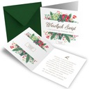 KARTKA ŚWIĄTECZNA FIRMOWA BIZNESOWA TWOJE LOGO + KOPERTA ZIELONE PREZENT