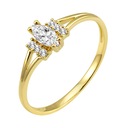 ZŁOTY PIERŚCIONEK ZARĘCZYNOWY CYRKONIE 585 14K R17