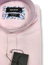 Slim fit košeľa so stojačikom ružová EGO01 - S Dominujúci vzor bez vzoru