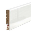 Плинтус из МДФ БЕЛЫЙ ГЛЯНЦЕВЫЙ 80x16мм ДЕКОРАТИВНЫЙ РАДИУС R2