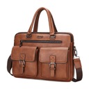 Портфель мужской кожаный портфель сумка для ноутбука коричневый