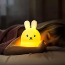 Ночной светильник SOFT RABBIT для детей, цветной СИЛИКОНОВЫЙ RGB светодиод + пульт дистанционного управления