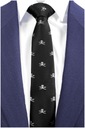 МОДНЫЙ МОЛОДЕЖНЫЙ жаккардовый мужской узкий галстук 6см Сельдь Черный ПИРАТ rw56
