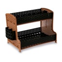 ДВУХУРОВНЕВАЯ КАПЕЛЬНИЦА ДЛЯ СУШКИ ПОСУДЫ ДЛЯ СТОЛОВЫХ ПРИБОРОВ С ПОДДОНОМ, узор из РОТАГА