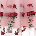 koronkowa suknia wieczorowa z haftowaną różą,S-XXL Okazja na co dzień
